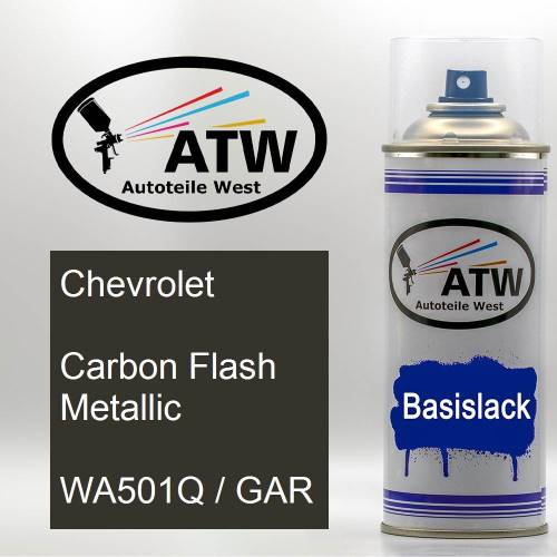 Chevrolet, Carbon Flash Metallic, WA501Q / GAR: 400ml Sprühdose, von ATW Autoteile West.